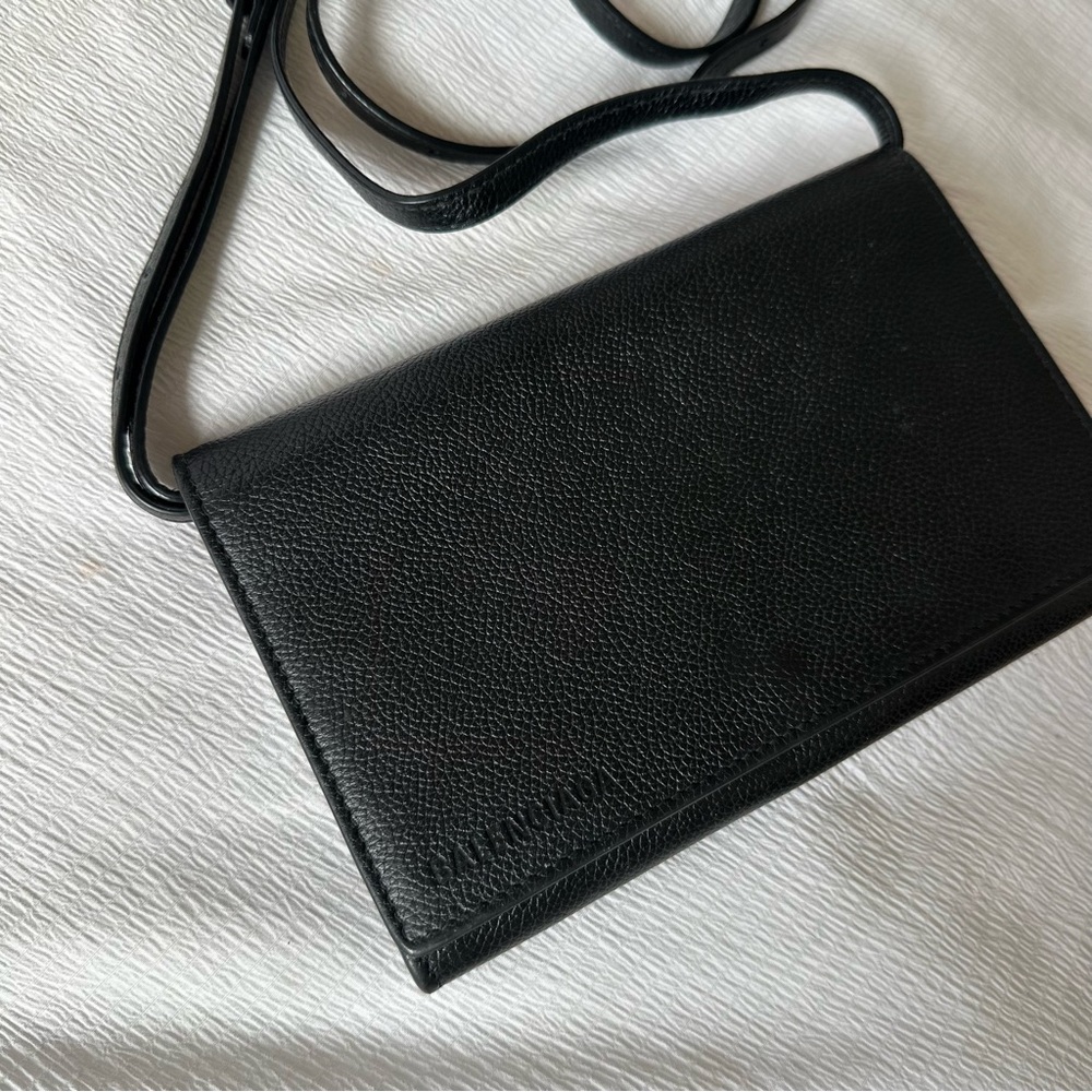 Balenciaga Black Grained Leather Crossbody Bag